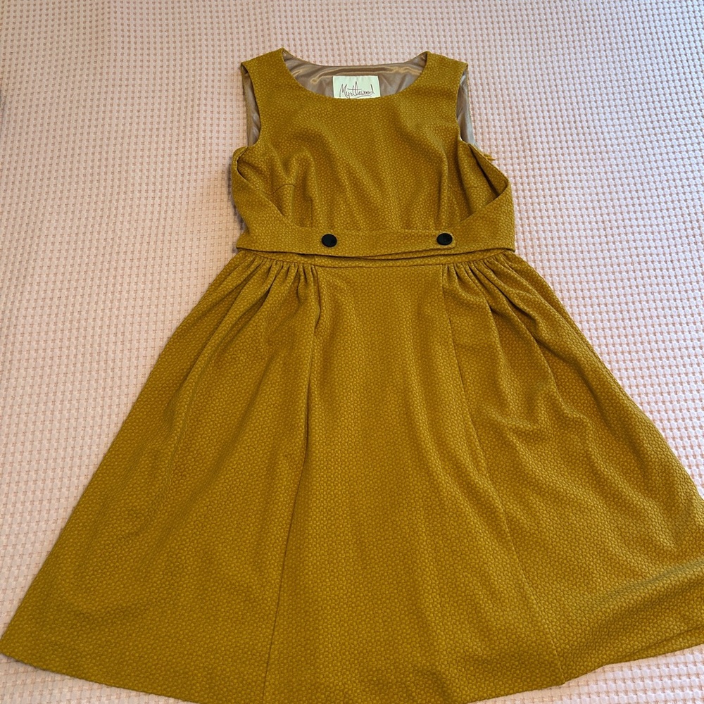 ModCloth Myrtlewood of California Mustard Vintage Style Dress
